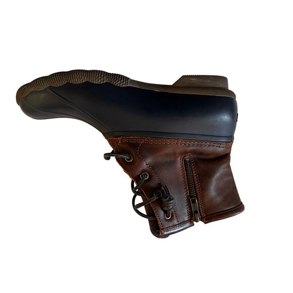 Sperry Women’s Brown Leather & Navy Waterproof Duck Boots Size 8 M - Picture 5 of 8